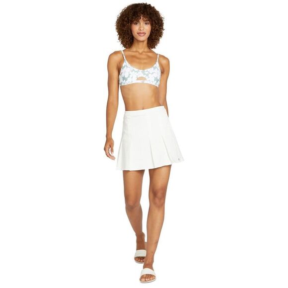 Volcom Womens Pleated Mini Skirt Pleated Mini Skirt, Beige, NWT - Picture 1 of 1